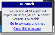 NCrunch is expiring