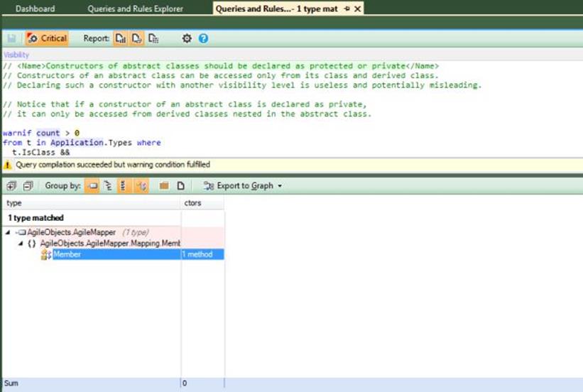 NDepend Non-Protected Abstract Class Constructor